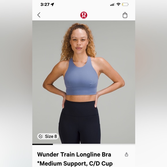 Lululemon Wunder Train Long Line Bra *Medium Support, C/D cup; Size 8 - Picture 4 of 4